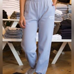 Brandy Melville Light Blue New York Rosa Sweatpants
